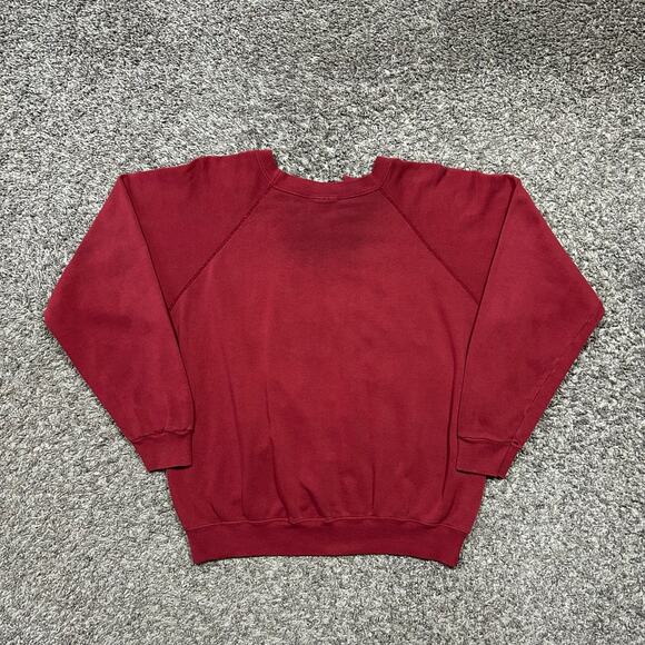 Vintage Thrashed Sweatshirt Arizona State Crewneck Pullover 80s 90s Red M/L - Picture 7 of 10
